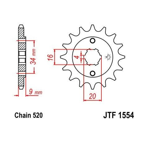 Steel Front Sprocket 13T for Street HYOSUNG GT250 R 2011-2015