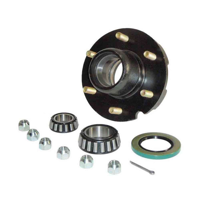 Load image into Gallery viewer, Trailer Hub Assembly 6 On 5-1/2&quot; Bolt Circle, 3,000 lb Capacity For 1-3/4&quot; to 1-1/4&quot; Tapered Spindle (H-1206HD-02-EZ) Including E-Z Lube Dust Cap
