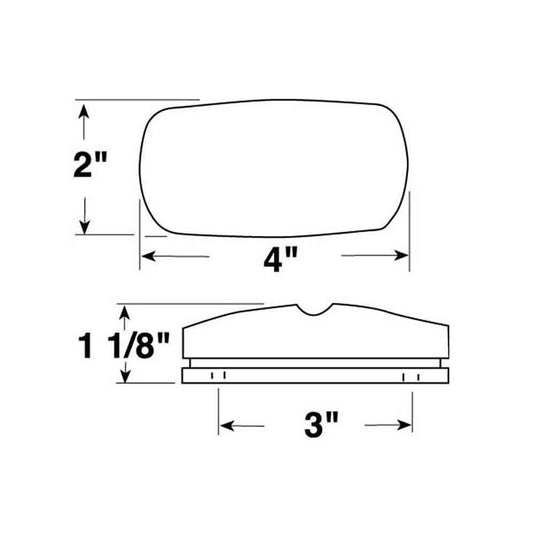 Red Double Bulls-Eye Clearance and Side Marker Light