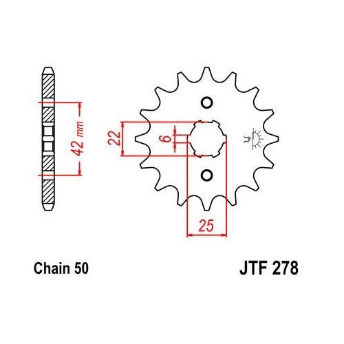 Steel Front Sprocket 16T for Street HONDA CB360 1973