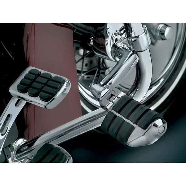 Load image into Gallery viewer, Kuryakyn Chrome Longhorn Offset Highway Iso Pegs 1-1/4” Guard Tube Harley Honda
