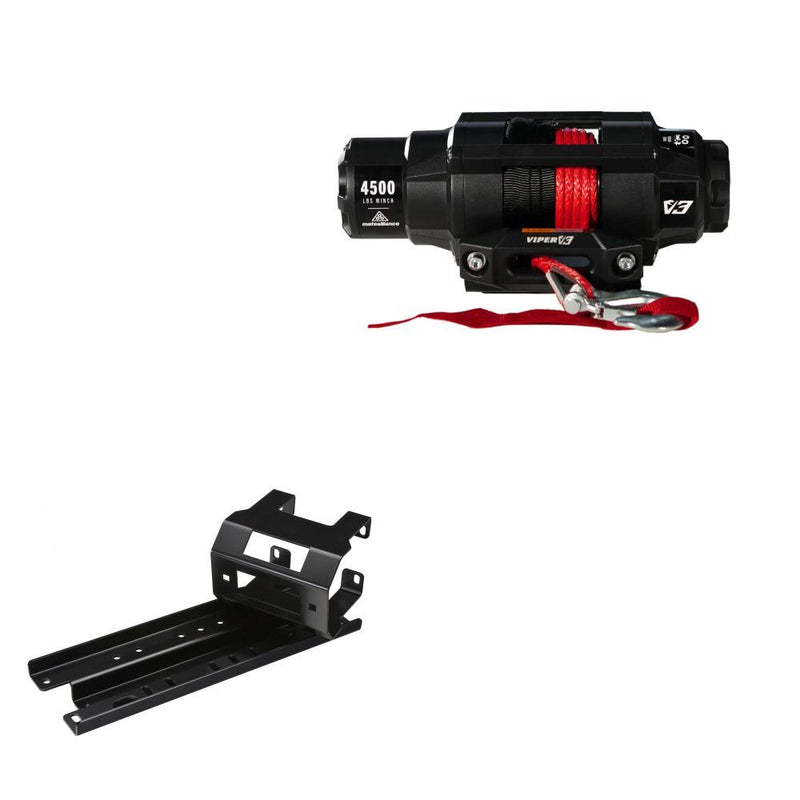 Load image into Gallery viewer, Viper 4500lbs V3 Winch Red Rope With Mount For Polaris Sportsman 500 2005-2010
