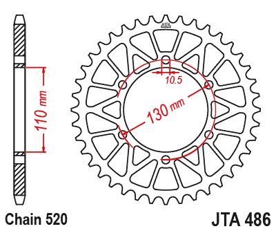 Load image into Gallery viewer, JT Sprockets Rear Racelite Aluminum Race Sprocket Gold 47 Tooth 47T 520 Chain
