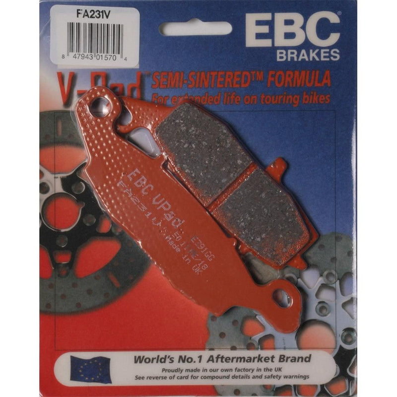 Load image into Gallery viewer, EBC 1 Pair V-Pad Semi-Sintered Touring Brake Pads MPN FA231V
