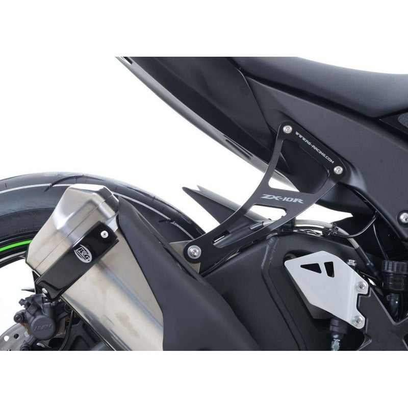 Load image into Gallery viewer, R&amp;G Racing Black Exhaust Hanger For 2015-2019 Kawasaki Ninja ZX10R ZX1000
