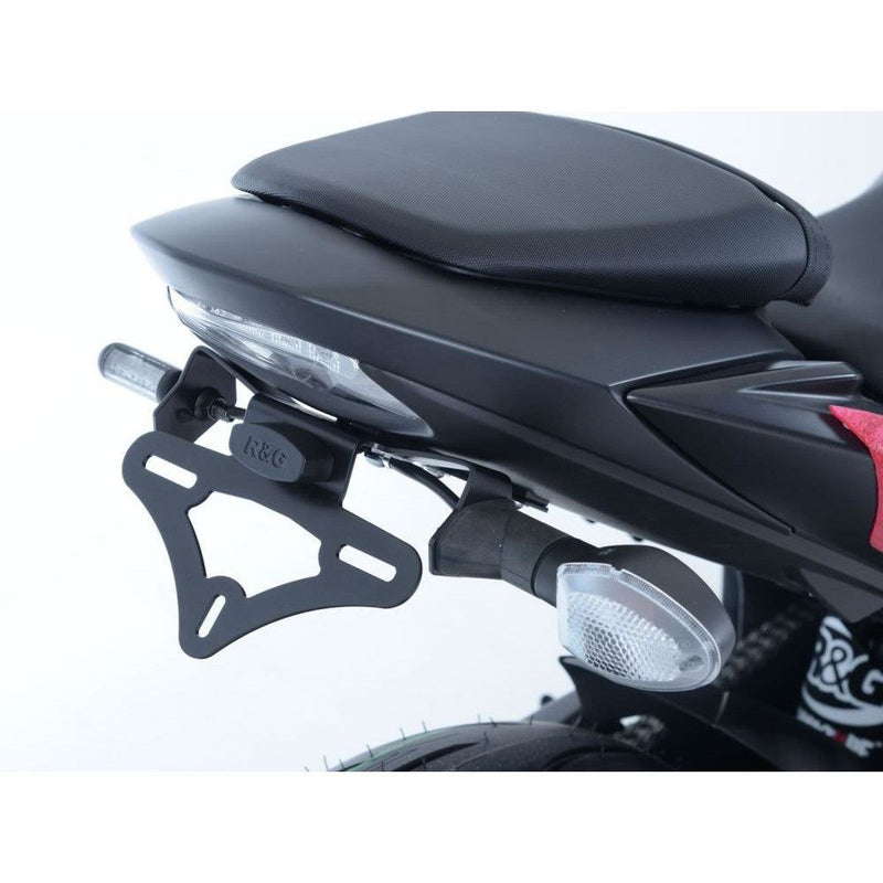 Load image into Gallery viewer, R&amp;G Racing Black Tail Tidy License Plate Holder For 2017-2021 Suzuki GSXS750
