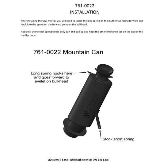 GGB Exhaust Mountain Muffler For 2003-2006 Arctic Cat F5/F6/F7 500 EFI/600 EFI/700 EFI