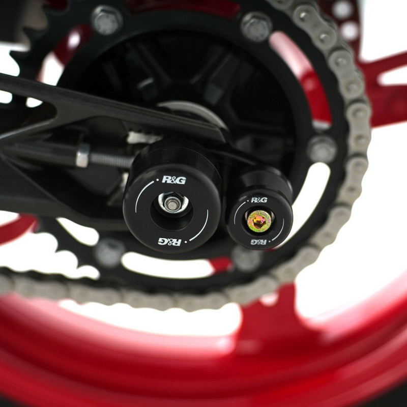 Load image into Gallery viewer, R&amp;G Racing Black Swingarm Protectors For 2017-2024 BMW G310GS
