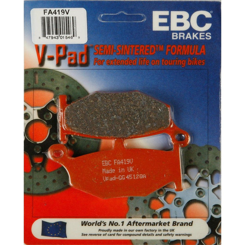 Load image into Gallery viewer, EBC 1 Pair V-Pad Semi-Sintered Touring Brake Pads MPN FA419V

