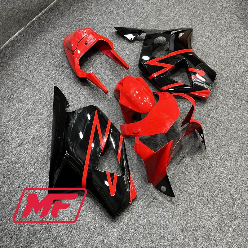 Load image into Gallery viewer, Monster Fairings Full Kit Honda CBR954 02-03 Red and Black + Windshield + Gas Tank Cover
