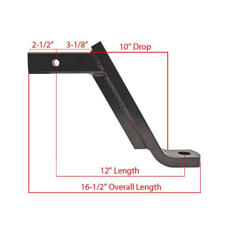 Load image into Gallery viewer, Rigid Hitch (HUB-1014) Heavy Duty Ball Mount for 2 inch Receivers - 10 inch Drop

