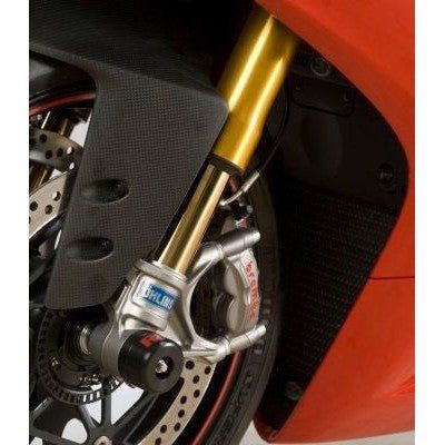 Load image into Gallery viewer, R&amp;G Racing Black Fork Protectors For 2012-2015 Ducati 1199 Panigale
