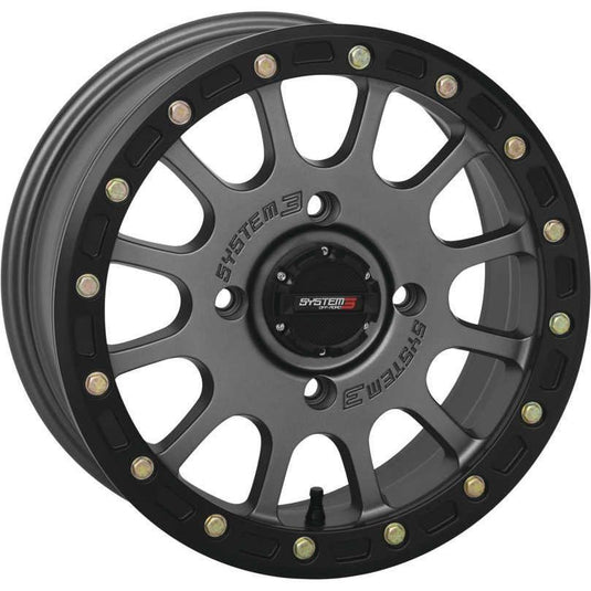 System 3 SB-5 Beadlock Gun Metal Grey Wheel 14x7 4/137 5+2 (+38mm) 14S3-5637