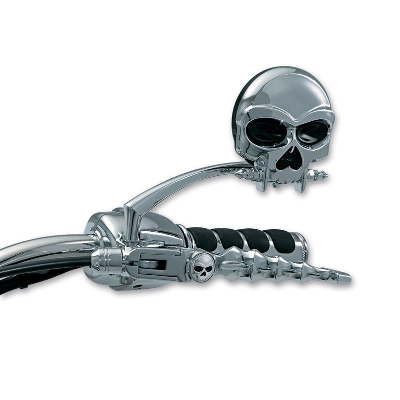 Load image into Gallery viewer, Kuryakyn Chrome Skull Lever Set Pair 96-13 Harley Softail Dyna Sportster Touring
