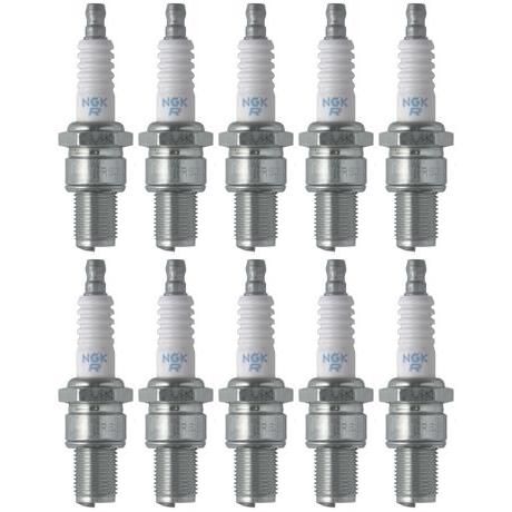 Set of 10 NGK Standard Spark Plugs for Kawasaki KX250-J 1993-1992 Engine 250cc