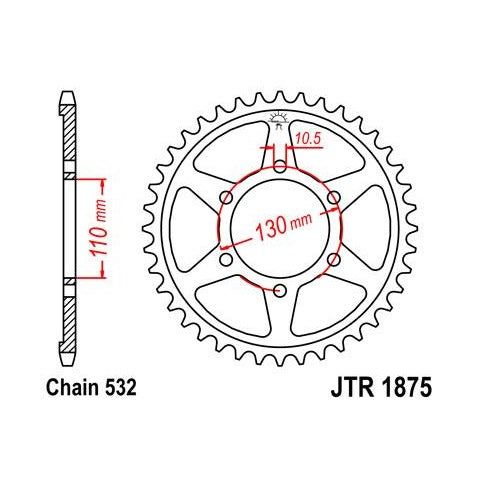 Steel Rear Sprocket 48T for Street YAMAHA YZF-R6 2003-2005