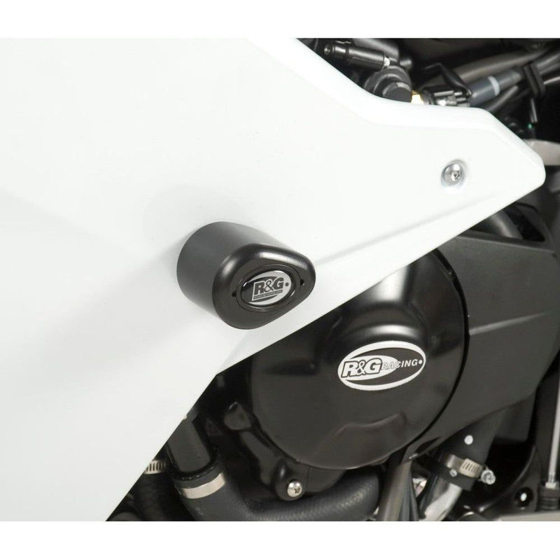 Load image into Gallery viewer, R&amp;G Racing Black Aero Style Crash Protectors For 2011-2014 Honda CBR600F
