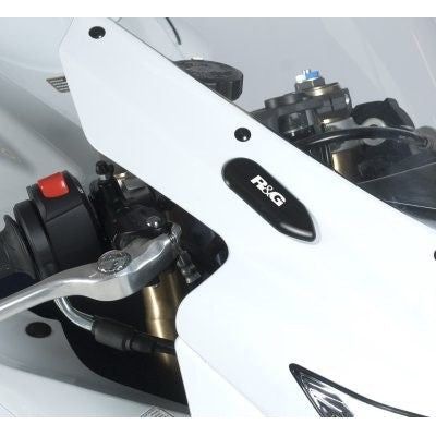 Load image into Gallery viewer, R&amp;G Racing Black Mirror Delete Blanking Plates For 2006-2010 Suzuki GSXR600
