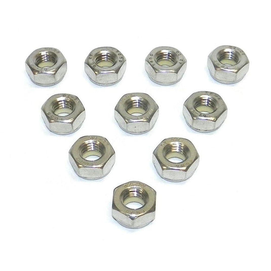 WSM Nylon Lock Nut 10mm Stainless - Pack Of 10 014-703