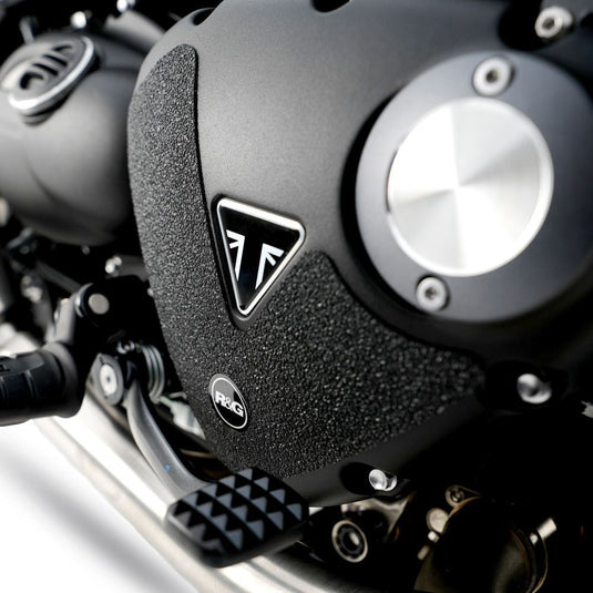 R&G Racing Black Boot Guard Kit For 2017-2024 Triumph Bonneville Bobber