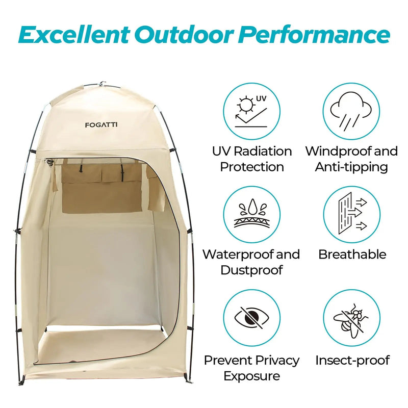 Load image into Gallery viewer, FOGATTI Portable Camping Shower Tent With Floor
