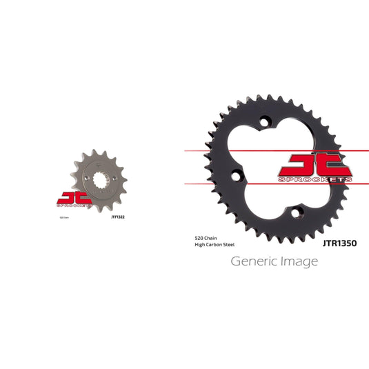 Front & Rear Steel Sprocket Kit for ATV/UTV HONDA TRX400EX FourTrax 1999-2000