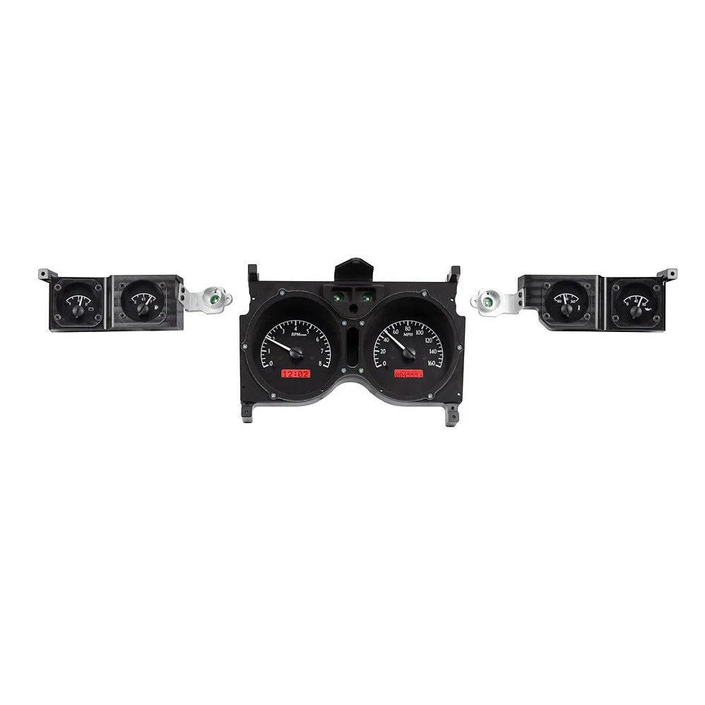 Dakota Digital 1973-1977 Chevrolet Malibu/Monte Carlo/El Camino/GMC Sprint VHX Black Red Display Gauge Kit VHX-73C-CVL-K-R