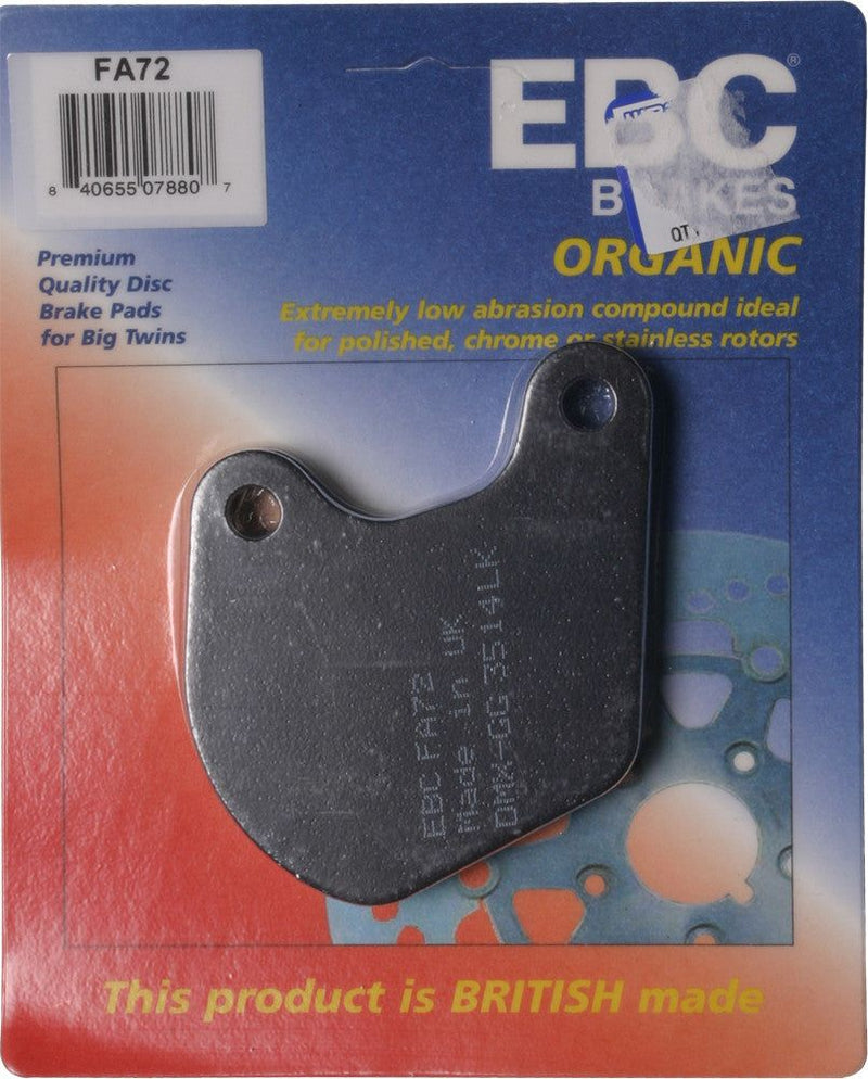 Load image into Gallery viewer, EBC 1 Pair FA Series Organic Replacement Brake Pads MPN FA72
