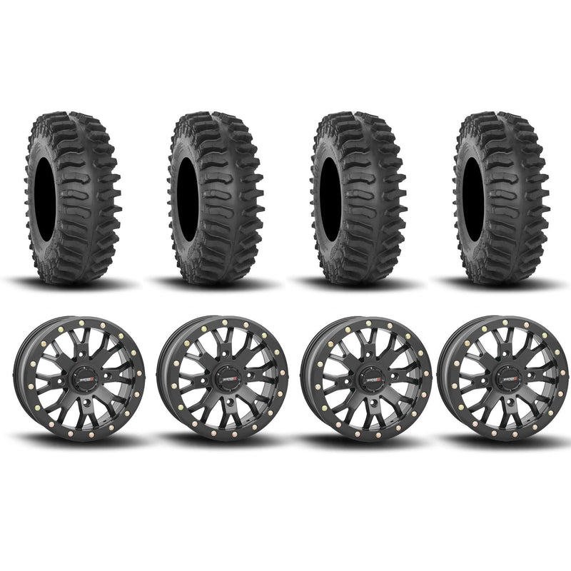 Load image into Gallery viewer, System 3 SB-4 Beadlock Matte Black 15" Wheels And XT400 Tires [33x10R-15]
