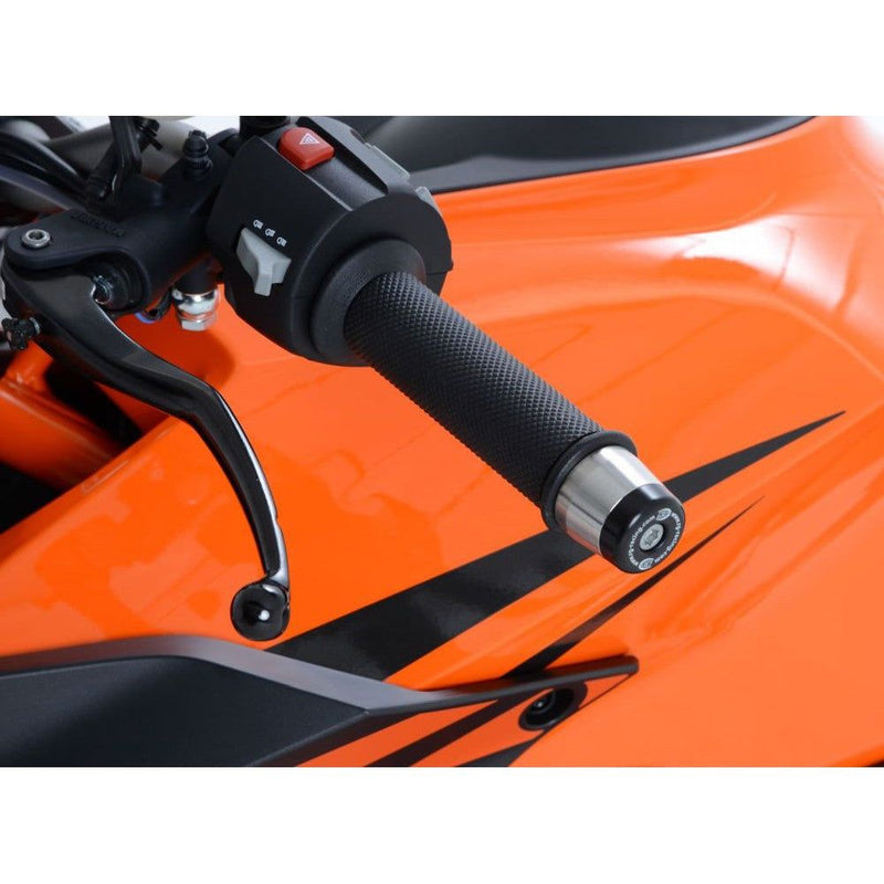 Load image into Gallery viewer, R&amp;G Racing Black Bar End Sliders For 2018-2019 Husqvarna SVARTPILEN 401
