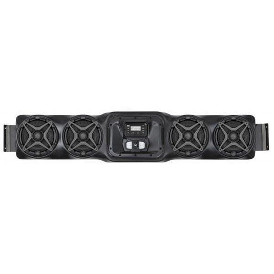 SSV Works 4 Speaker Overhead Weatherproof Sound Bar With RCA Harness And AUX/USB Add-On