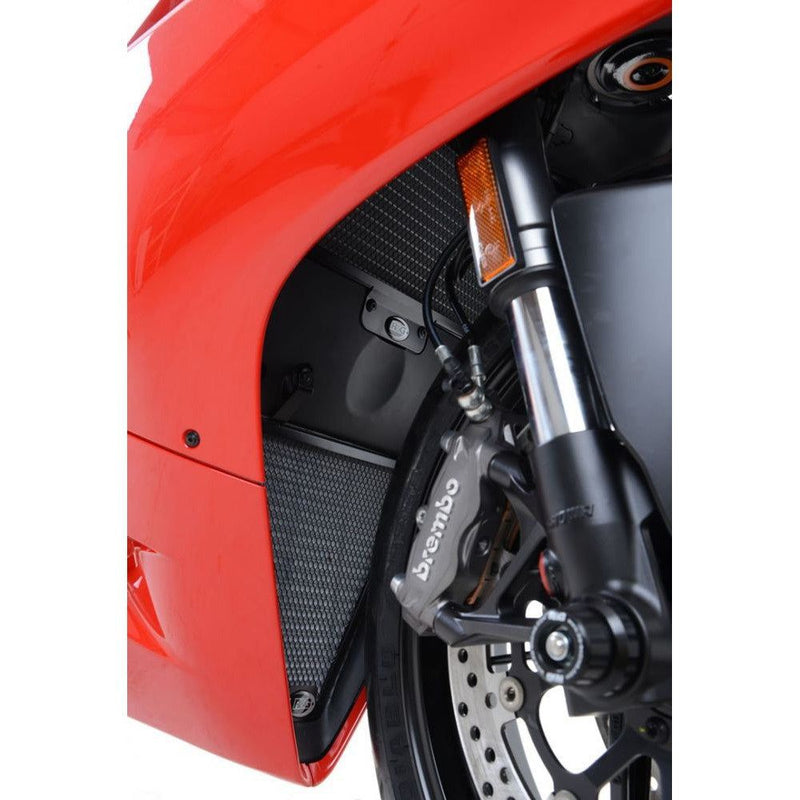 Load image into Gallery viewer, R&amp;G Racing Black Aluminum Radiator Guard For 2012-2015 Ducati 1199 Panigale
