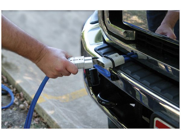 Load image into Gallery viewer, 28 Foot Long Booster Cables With Gray Quick Connect - 600 Amp
