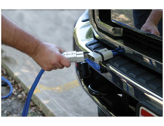 28 Foot Long Booster Cables With Gray Quick Connect - 600 Amp