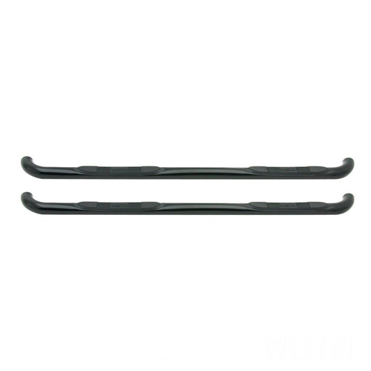 Westin E-Series 3" Round Nerf Bars - Dual Step Pad - Black - fits 1999-2016 Ford F-250SD, F-350SD SuperCab Models