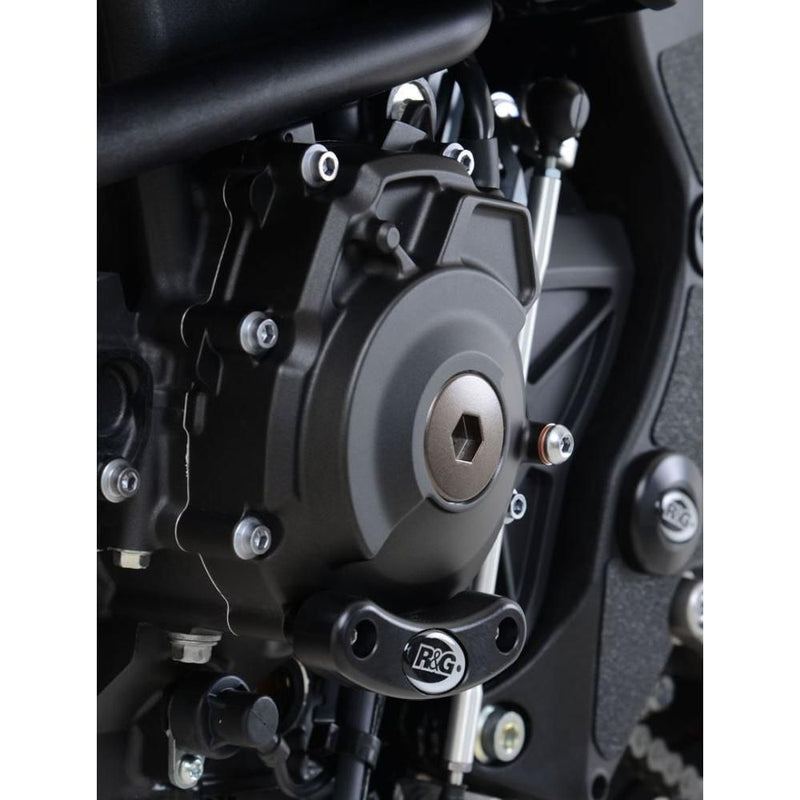 Load image into Gallery viewer, R&amp;G Racing Black Engine Case Sliders LHS ECS0111BK
