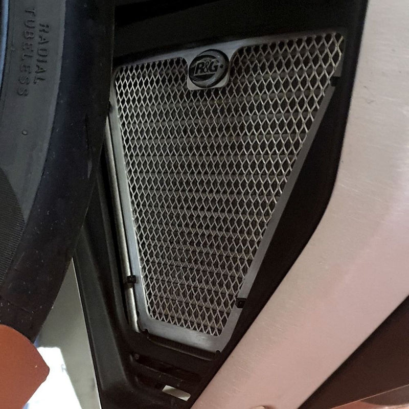 Load image into Gallery viewer, R&amp;G Racing Titanium Oil Cooler Guard For 2018-2024 Ducati Panigale V4
