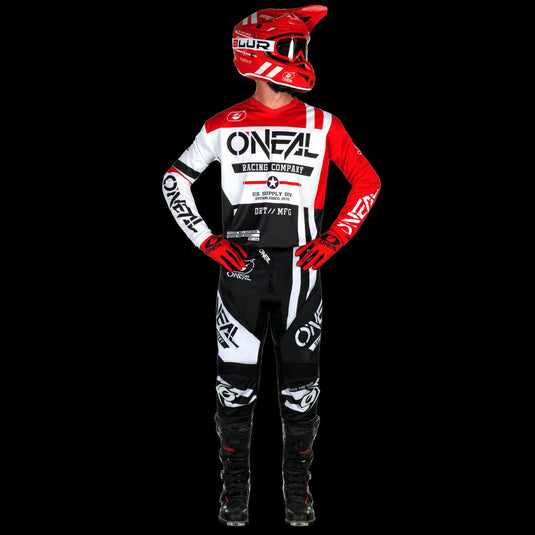 Motocross Jersey 242 O'Neal Element Warhawk Black / White Motocross Jersey