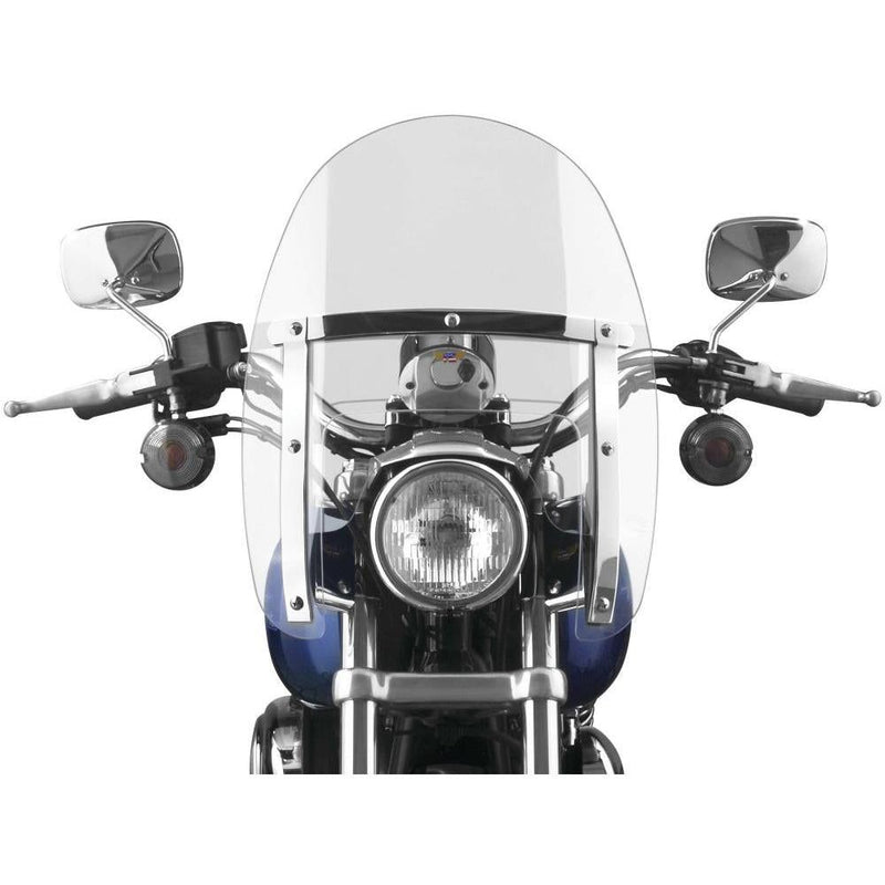 Load image into Gallery viewer, National Cycle Clear Ranger Heavy Duty Windshield With Black Mount Kit, Fixed Forks For Royal Enfield INT650 2019-2022
