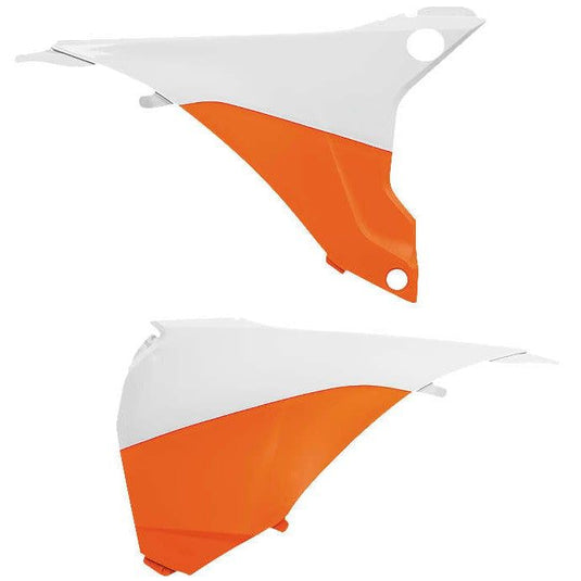 Acerbis White/16 Orange Air Box Cover for KTM - 2374125412