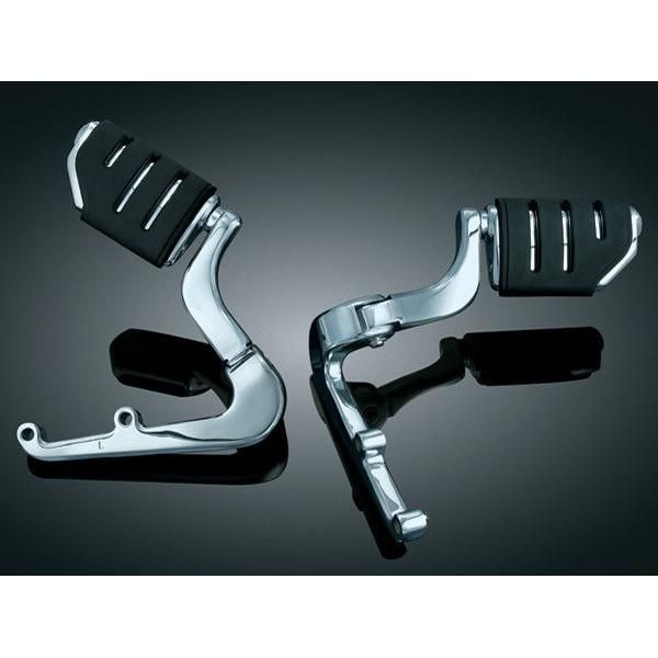 Load image into Gallery viewer, Kuryakyn Chrome Rubber Passenger Cruise Foot Pegs Honda Goldwing Valkyrie 1800
