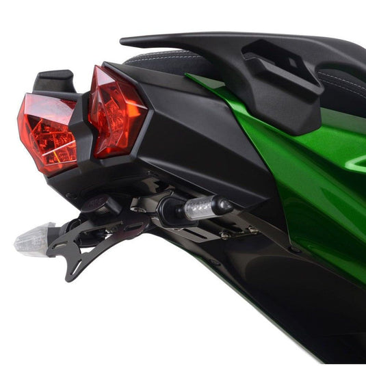 R&G Racing Black Tail Tidy License Plate Holder For 2022-2023 Kawasaki Ninja H2 SX SE ZX1000
