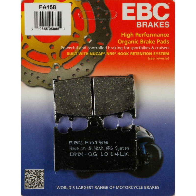 Load image into Gallery viewer, EBC 1 Pair Premium SFA Organic OE Replacement Brake Pads MPN FA158
