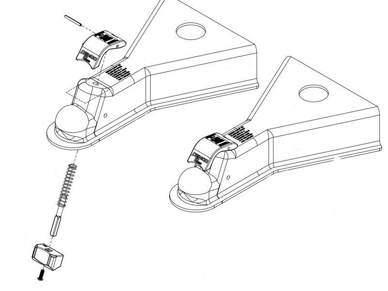 Load image into Gallery viewer, Demco Coupler, 2 5/16 Inch EZ Latch composite handle, A-frame weld on with jack hole, 50, Primed Finish
