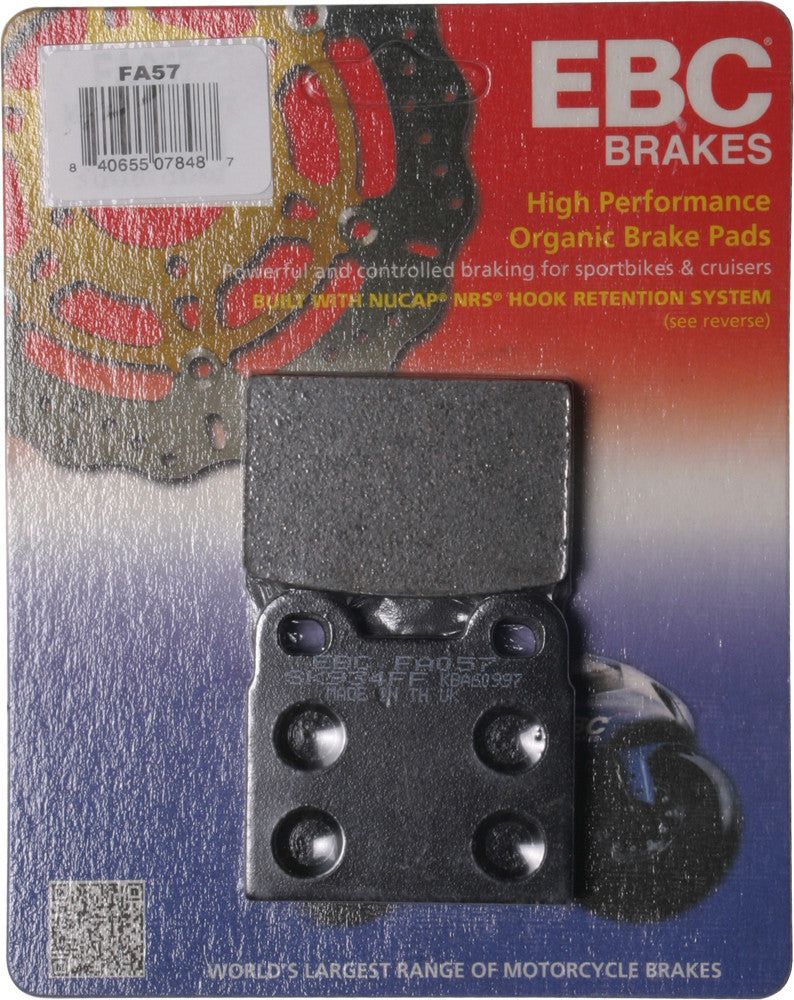 Load image into Gallery viewer, EBC 1 Pair Premium SFA Organic OE Replacement Brake Pads MPN FA57
