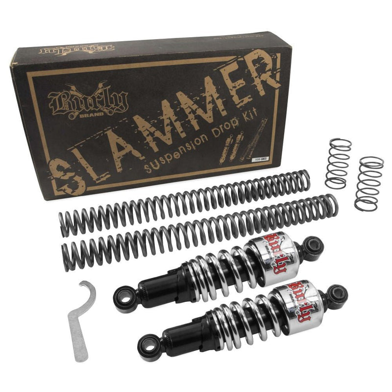 Load image into Gallery viewer, Burly Brand Slammer Suspension Full Kit Chrome - B28-1003

