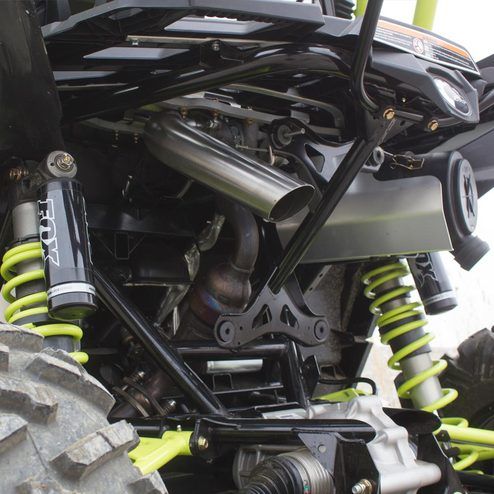 Load image into Gallery viewer, HMF Brushed Aluminum Slip On Exhaust For 2015-2017 Can Am Maverick Turbo

