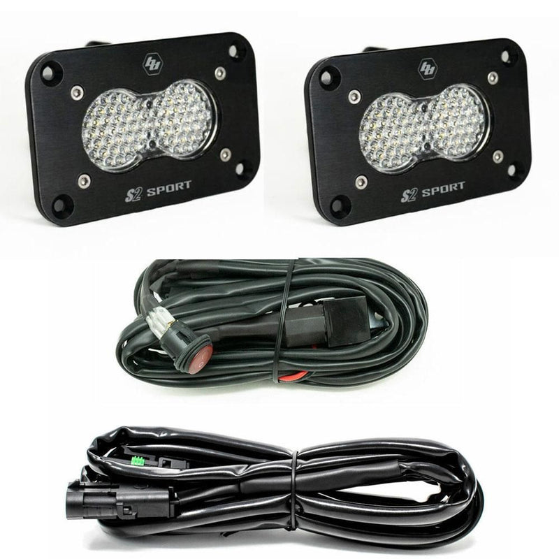 Load image into Gallery viewer, Baja Designs Reverse Light Kit Pair Black Flush Mount S2 Sport Series Work/Scene Pattern Clear Lens Universal 547808
