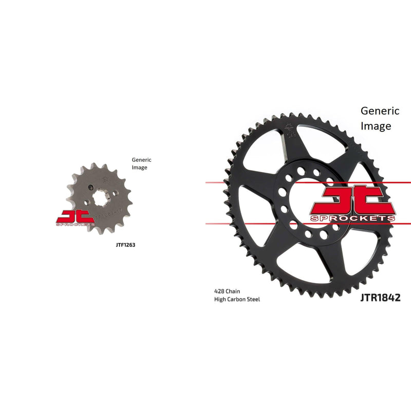 Load image into Gallery viewer, JT SPROCKETS Front and Rear Steel Sprocket Kit for OffRoad YAMAHA DT125 1976
