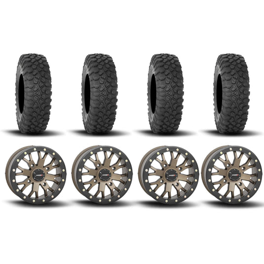 System 3 SB-4 Beadlock Bronze 15" Wheels And XC450 Tires [32x10R-15]